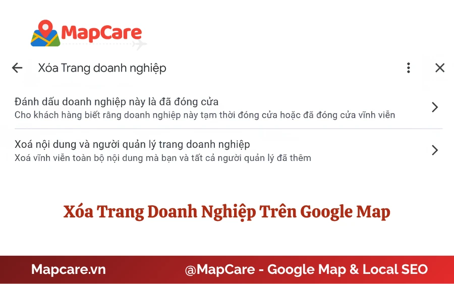 Các bước yêu cầu Google xóa cửa hàng trên Google Map thành công