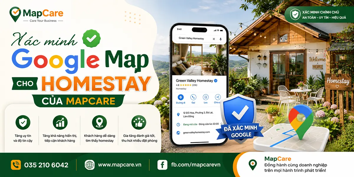 Dịch vụ xác minh Google Map cho Homestay